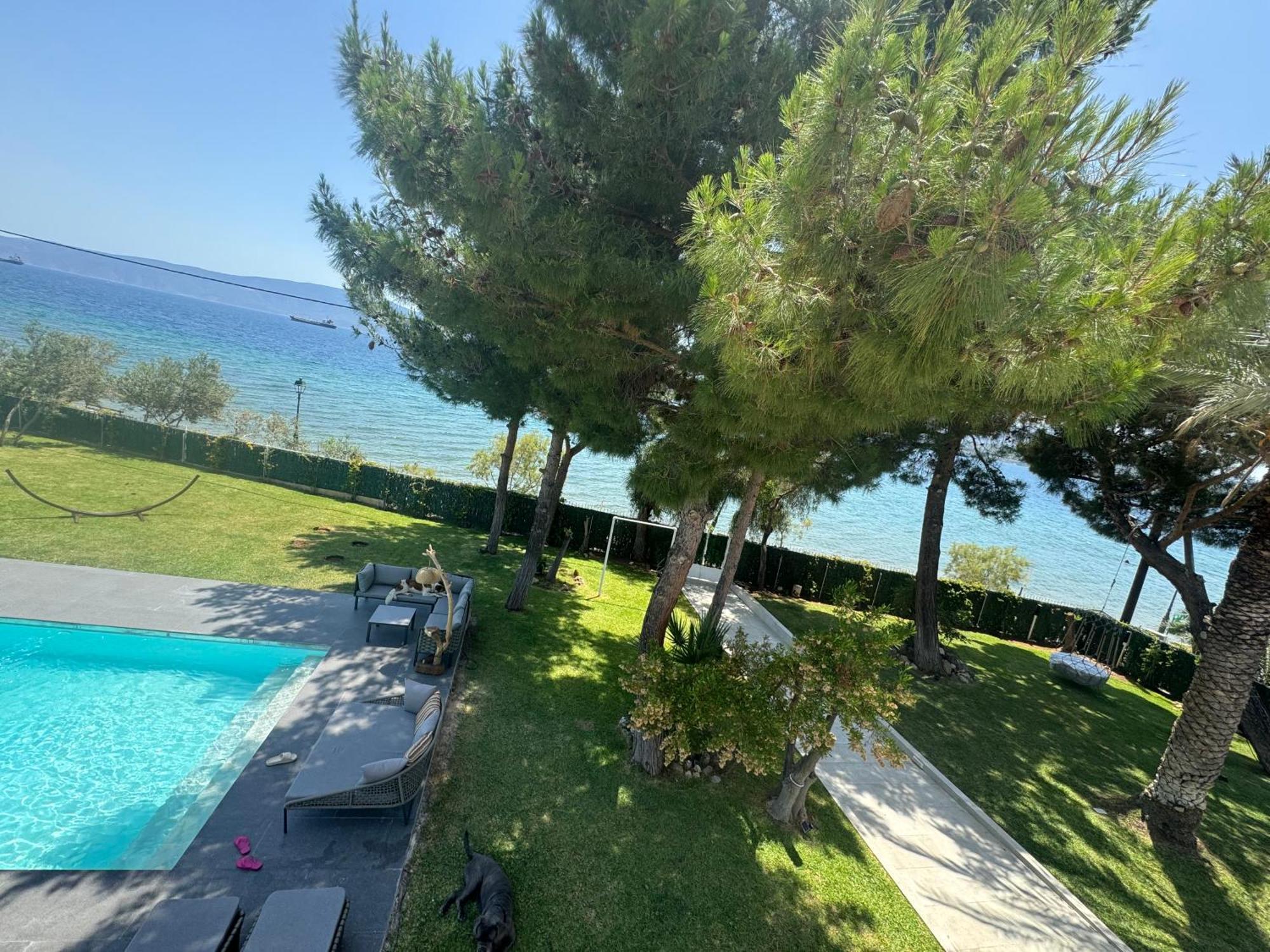 Zoza Luxury Villa Isthmia By The Sea With Private Pool Kalamáki Exterior foto